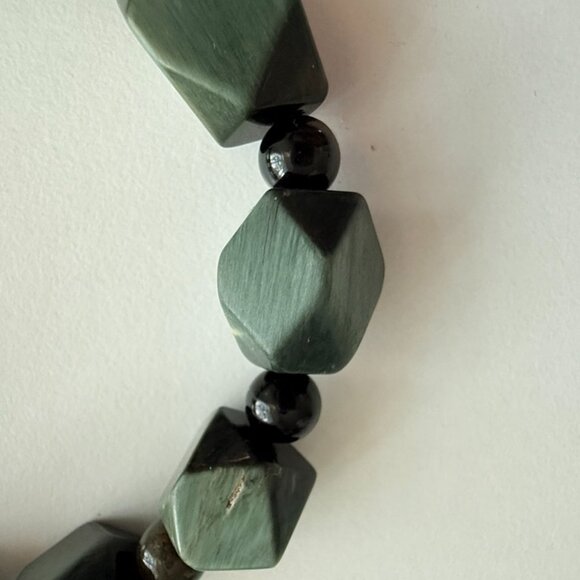 Hawk’s Eye Bracelet 12mm | Octagon Cut Barrel Beads | Handmade Focus & Protectio - Picture 4 of 6